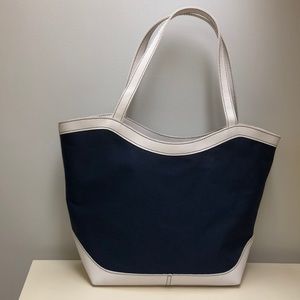 EsteeLauder Navy/Wht CosmeticBag/smBeachBag Unused